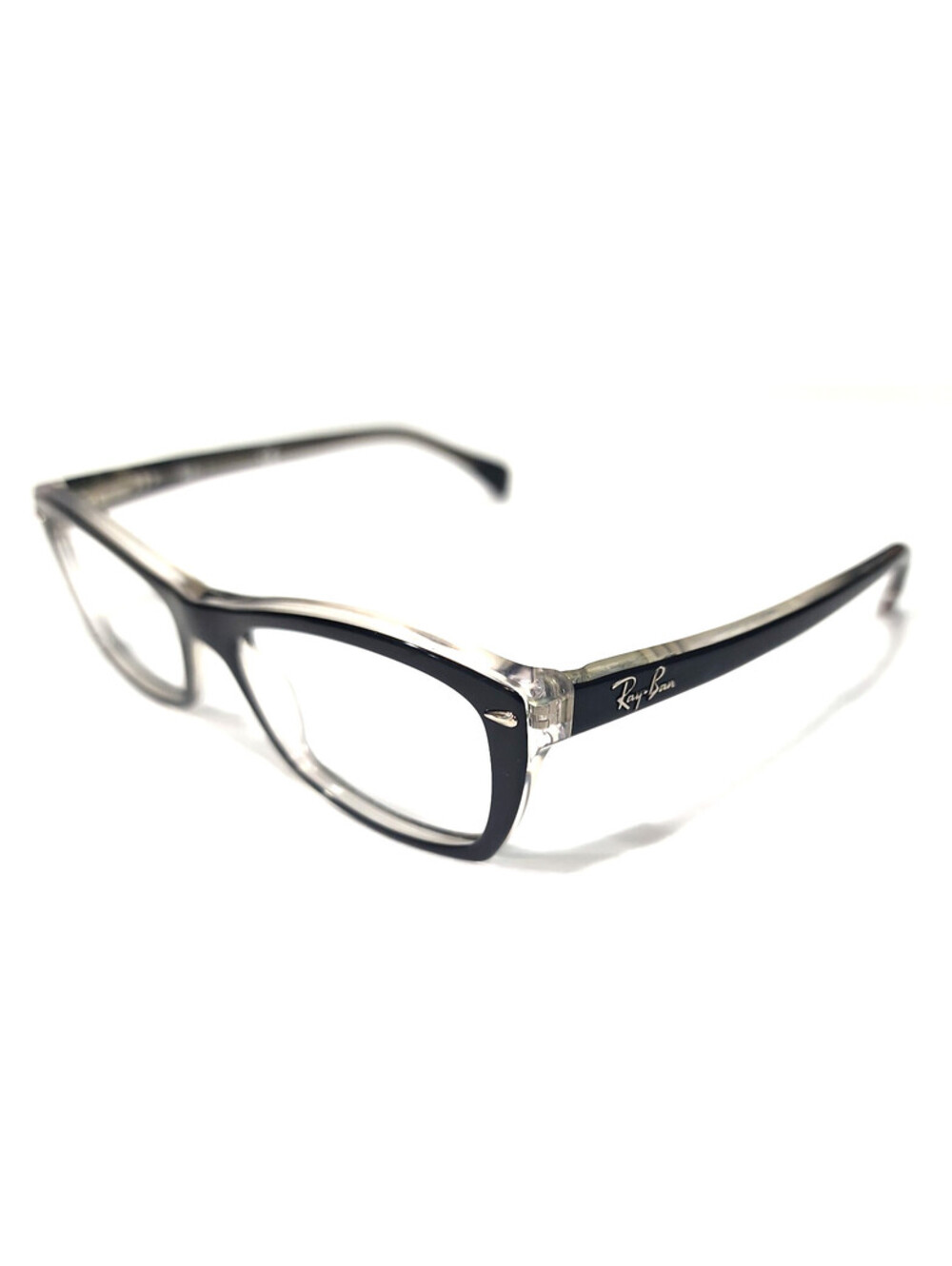 Ray Ban RB5255 2034 Black Rectangular Cat Eye Eyeglasses 51-16 135 - Picture 1 of 7